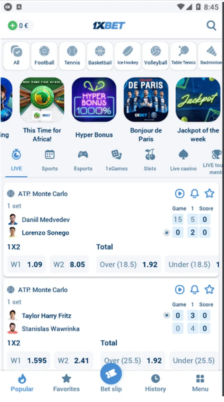 تنزيل تطبيق 1xbet مهكر 2